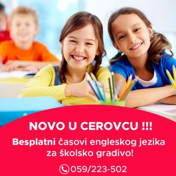 NOVO: Besplatni časovi engleskog jezika u Cerovcu!