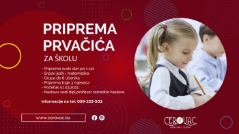 Priprema prvačića za školu - upis u toku!